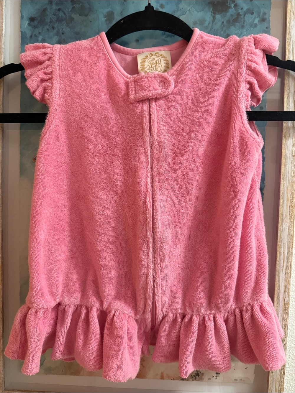 The Beaufort Bonnet Company Bubblegum Pink Terry Ruffle Swim Coverup